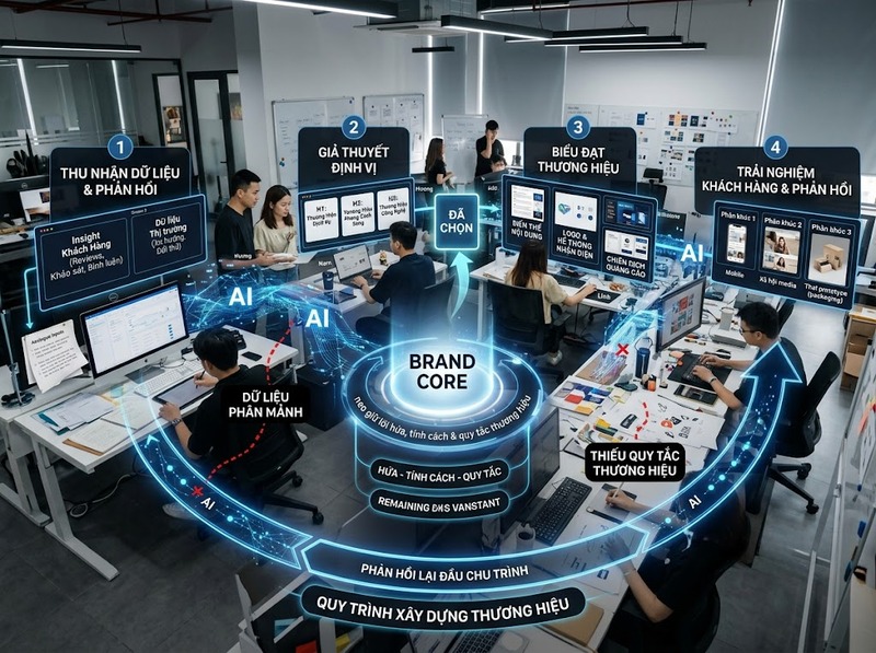 Ứng dụng AI trong Branding từ nghiên cứu đến quản trị trải nghiệm
