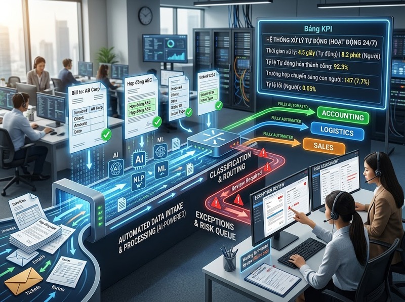 AI trong công nghệ doanh nghiệp hỗ trợ tự động hóa, dự báo và ra quyết định
