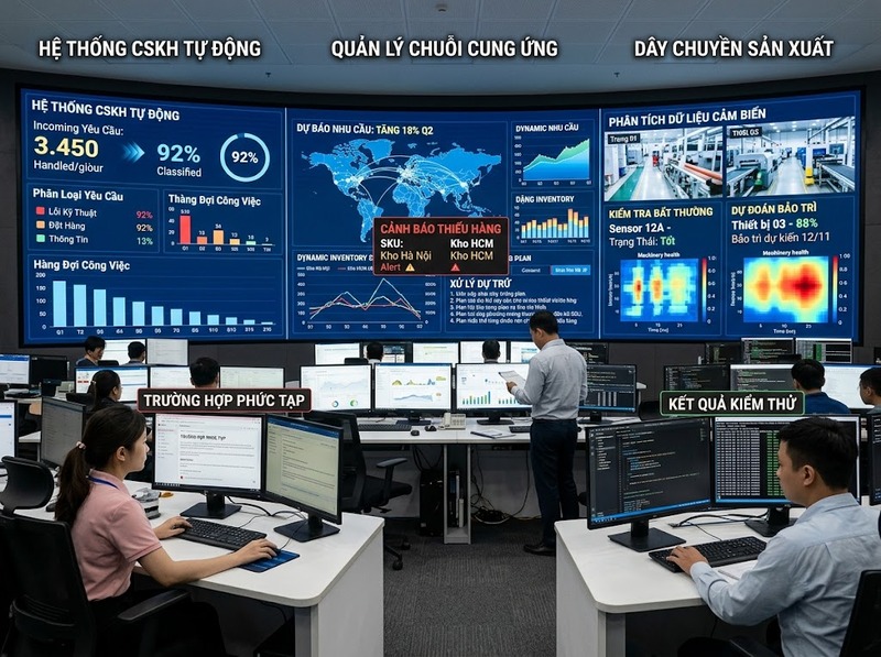AI trong doanh nghiệp hỗ trợ vận hành, tăng trưởng và ra quyết định