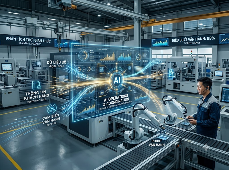 AI và chuyển đổi số kết hợp trong tự động hóa, phân tích và quyết định