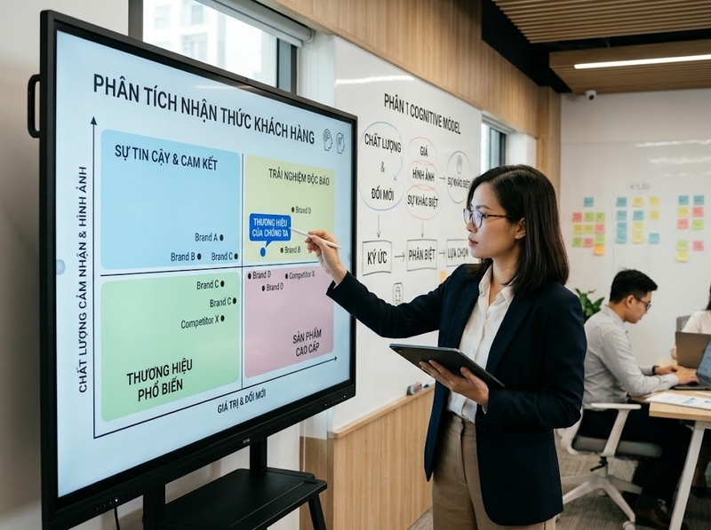 Hiểu bản đồ định vị thương hiệu qua đối thủ, thuộc tính và nhận thức