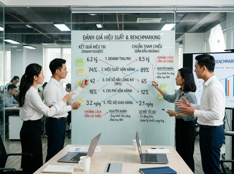 Ứng dụng benchmarking để so sánh hiệu suất và cải thiện năng lực