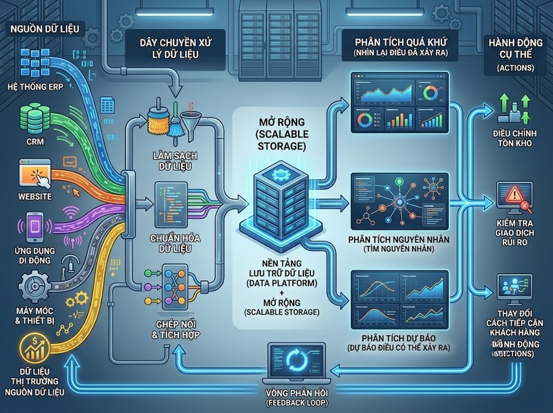 Big Data doanh nghiệp hỗ trợ phân tích quy mô lớn và dự báo chính xác