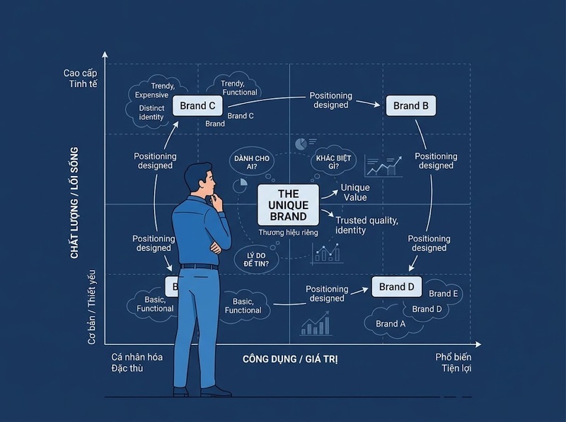 Hiểu Brand Positioning và cách tạo vị trí khác biệt trong thị trường