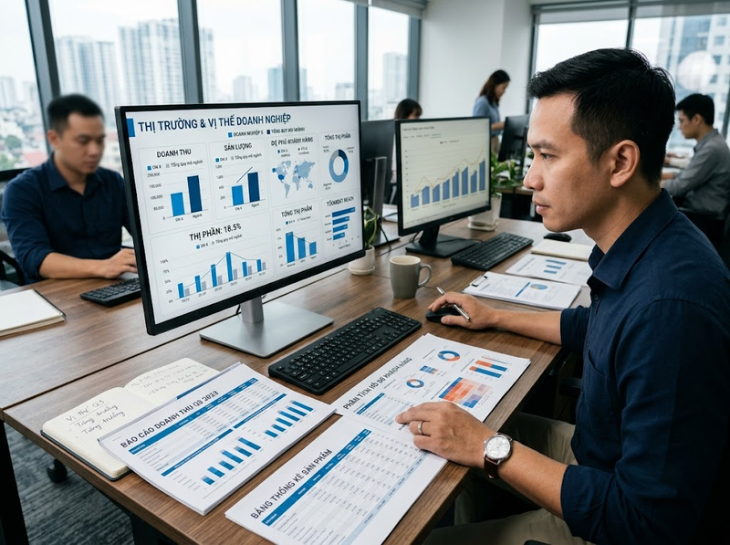 Công thức tính thị phần theo doanh thu, sản lượng và khách hàng