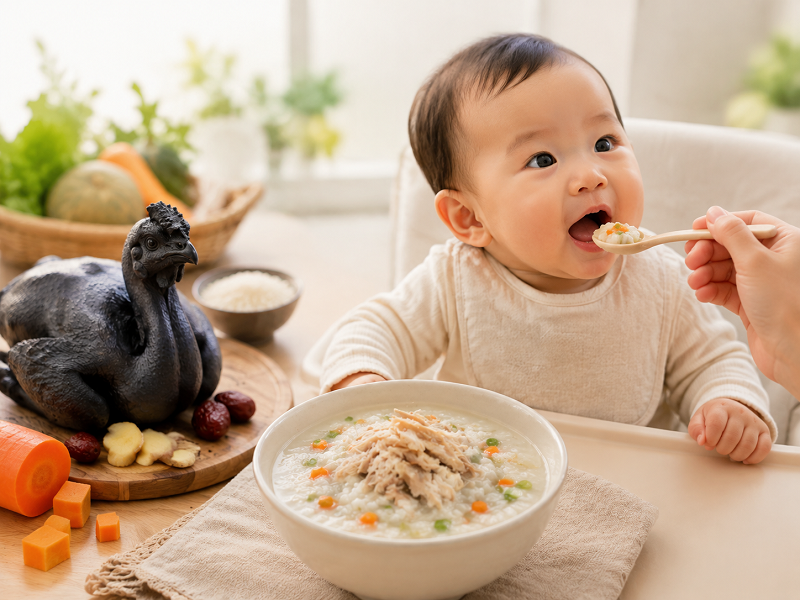Bé mấy tháng ăn được cháo gà ác và nên cho ăn thế nào?
