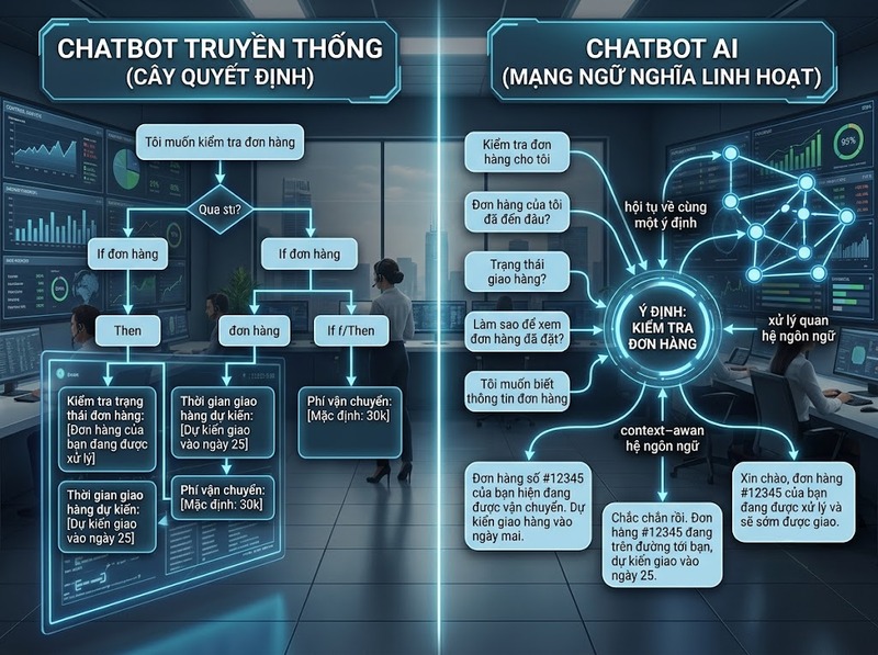 Chatbot AI hoạt động từ xử lý ngôn ngữ đến tạo câu trả lời