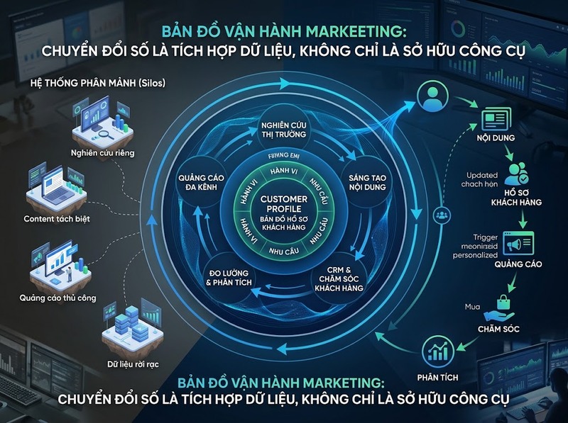 Chuyển đổi số Marketing kết nối dữ liệu, công nghệ và trải nghiệm khách hàng