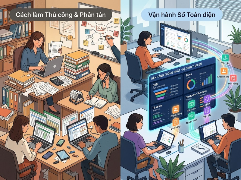 Chuyển đổi số startup kết nối dữ liệu, tự động hóa và khả năng mở rộng