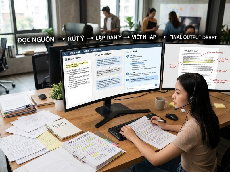 Công cụ AI hỗ trợ sáng tạo, phân tích, tự động hóa và quản trị công việc