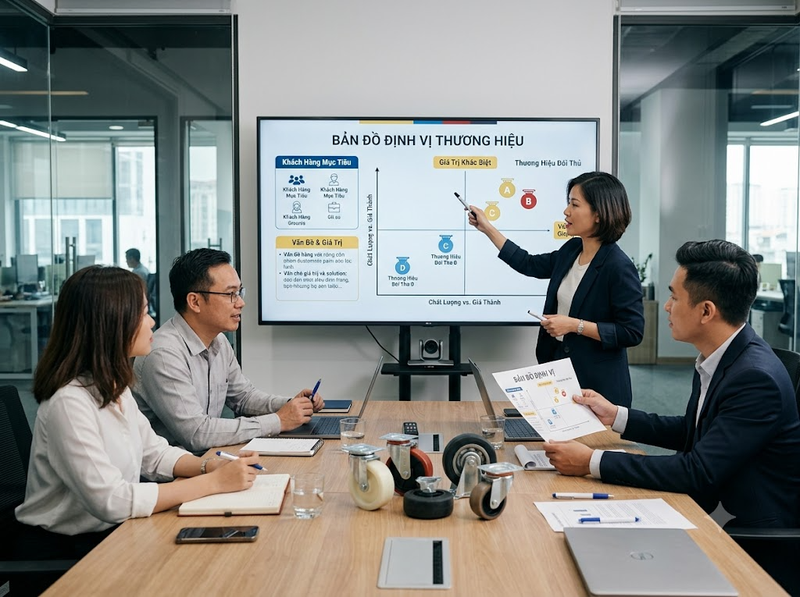 Doanh nghiệp nên định vị thương hiệu bánh xe đẩy như thế nào?