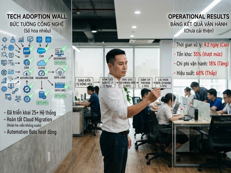 Đo lường chuyển đổi số dựa trên hiệu quả vận hành và giá trị kinh doanh