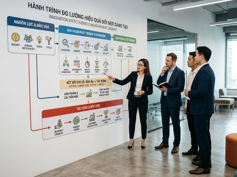 Đo lường đổi mới sáng tạo qua đầu vào, kết quả và tác động
