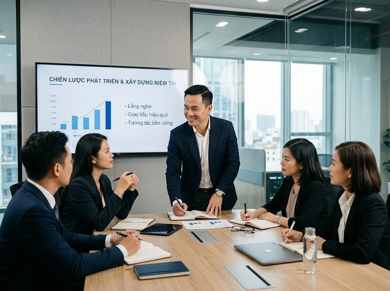 Hình ảnh doanh nhân chuyên nghiệp từ năng lực, giao tiếp đến hành vi