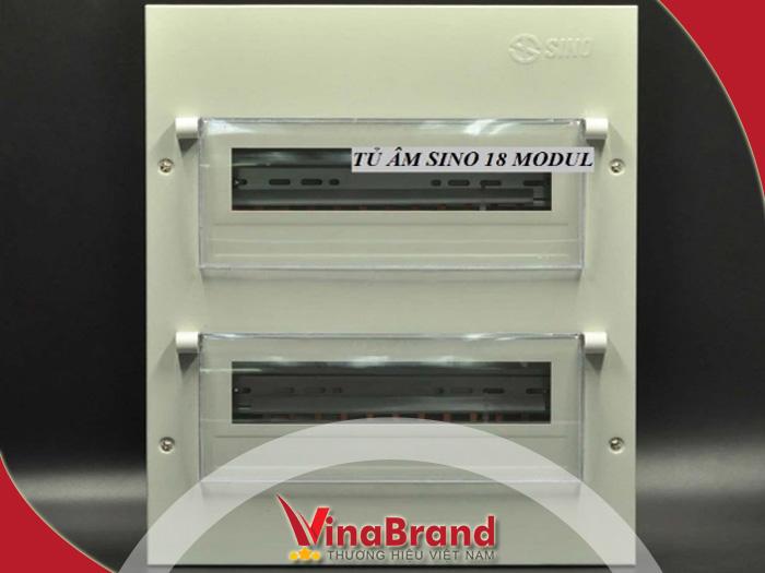 Kích thước tủ điện âm tường 12 và 18 module Sino bao nhiêu?