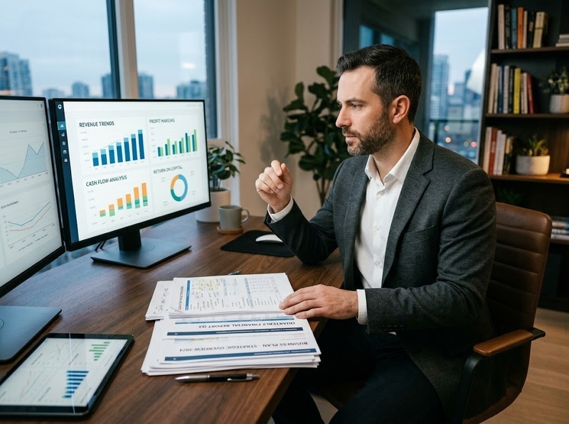 KPI doanh nhân theo dõi tài chính, tăng trưởng, vận hành và đội ngũ