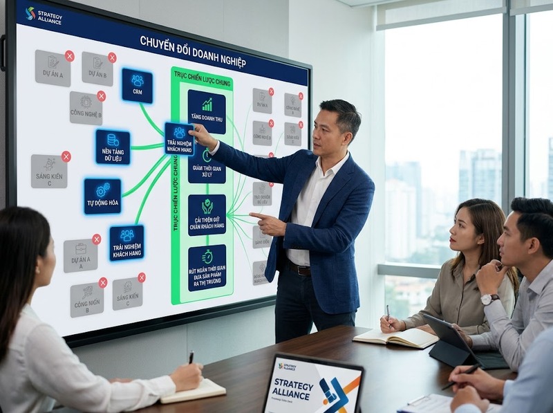 Lãnh đạo chuyển đổi số định hướng chiến lược, nguồn lực và thay đổi tổ chức