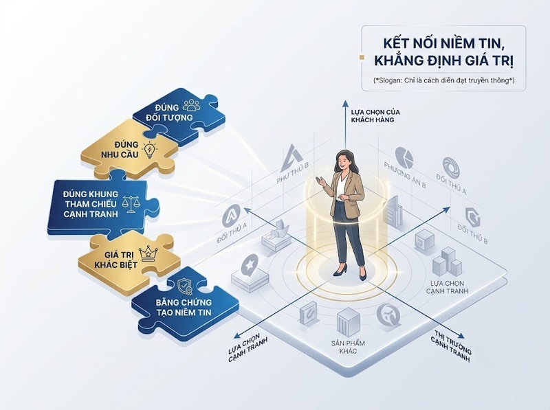 Xây dựng tuyên bố định vị thương hiệu rõ ràng, khác biệt và thuyết phục