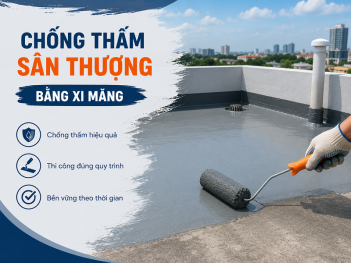 Cách chống thấm sân thượng bằng xi măng