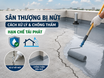 Cách chống thấm sân thượng bị nứt