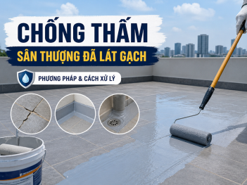 Cách chống thấm sân thượng đã lát gạch