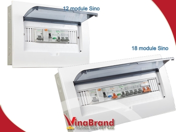 Kích thước tủ điện âm tường 12 và 18 module Sino bao nhiêu?