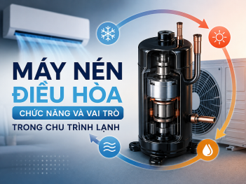 Máy nén điều hòa có vai trò gì?