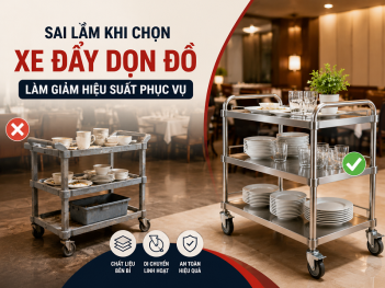 Sai lầm khi chọn xe đẩy dọn đồ nhà hàng