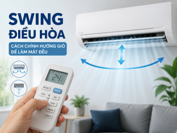 Swing điều hòa là gì và cách chỉnh hướng gió