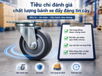 Tiêu chí đánh giá chất lượng bánh xe đẩy đáng tin cậy